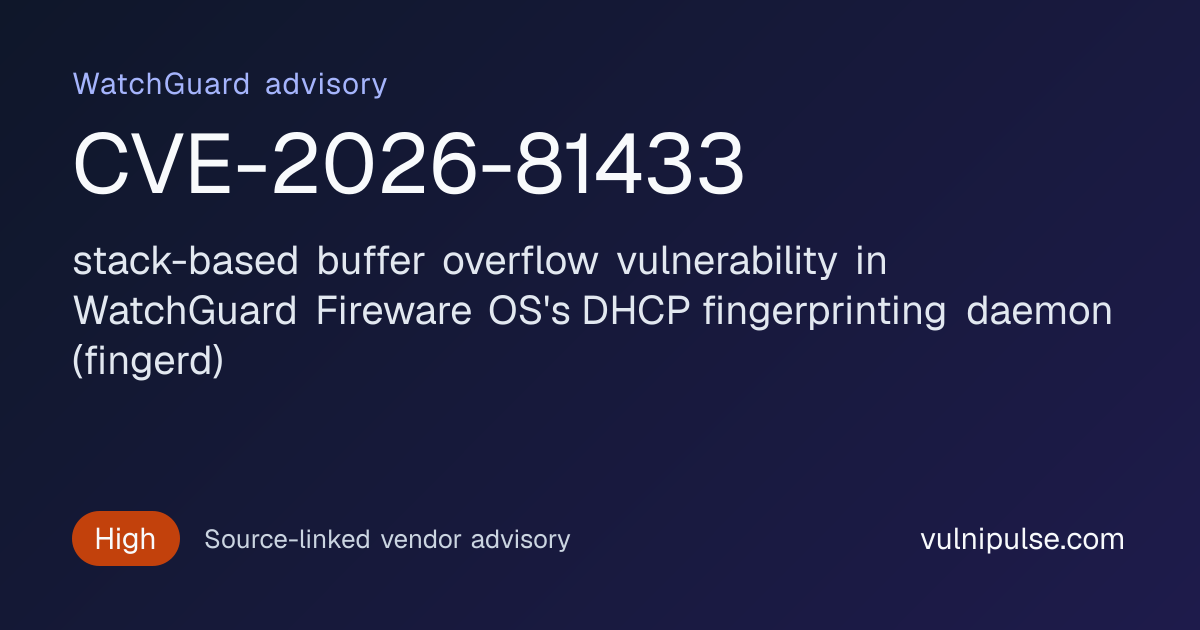 CVE-2026-81433: stack-based buffer overflow vulnerability